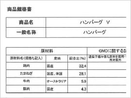 商品規格書